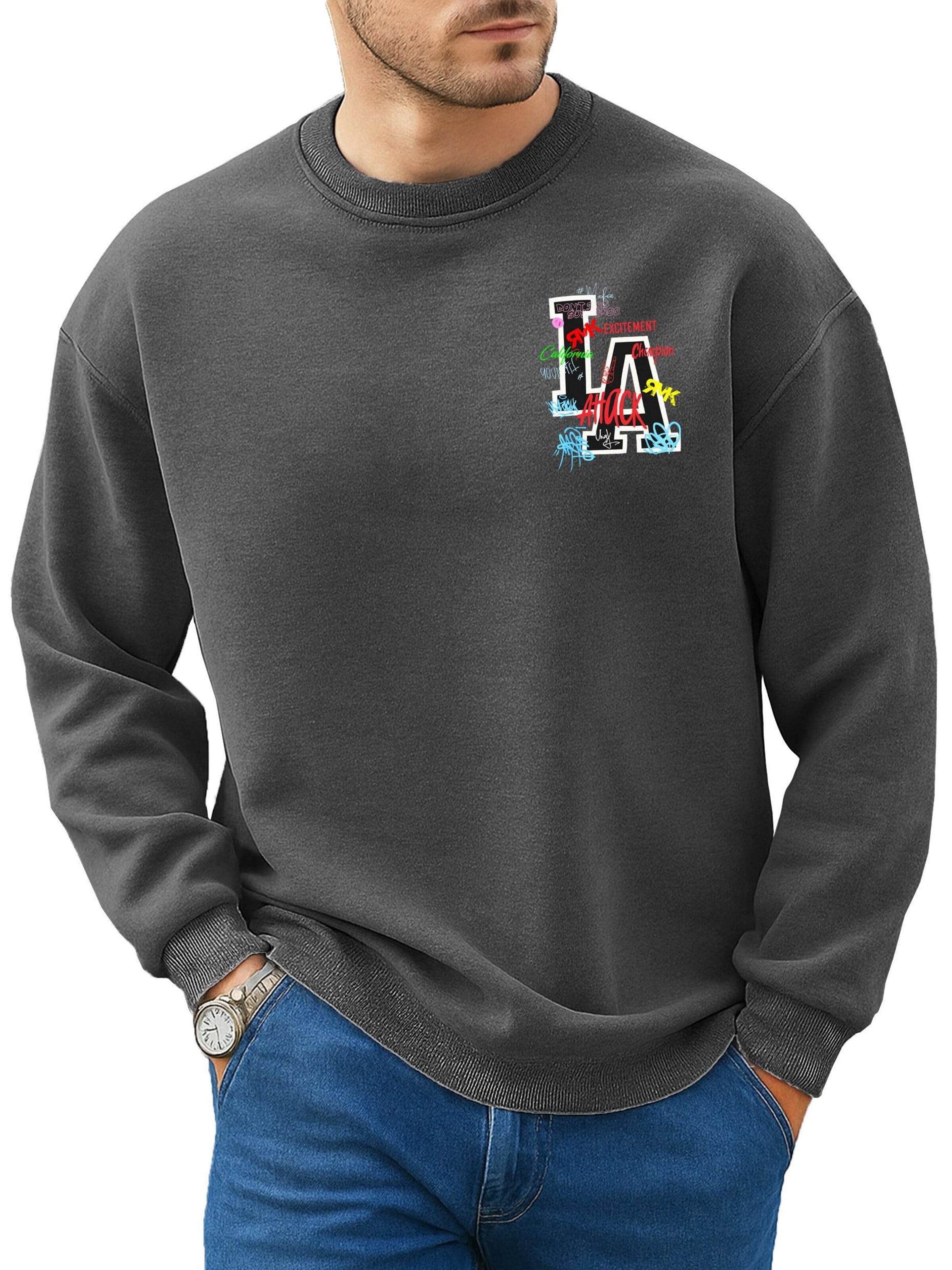 RMK Sweatshirt 'Los Angeles LA' in Grey: front