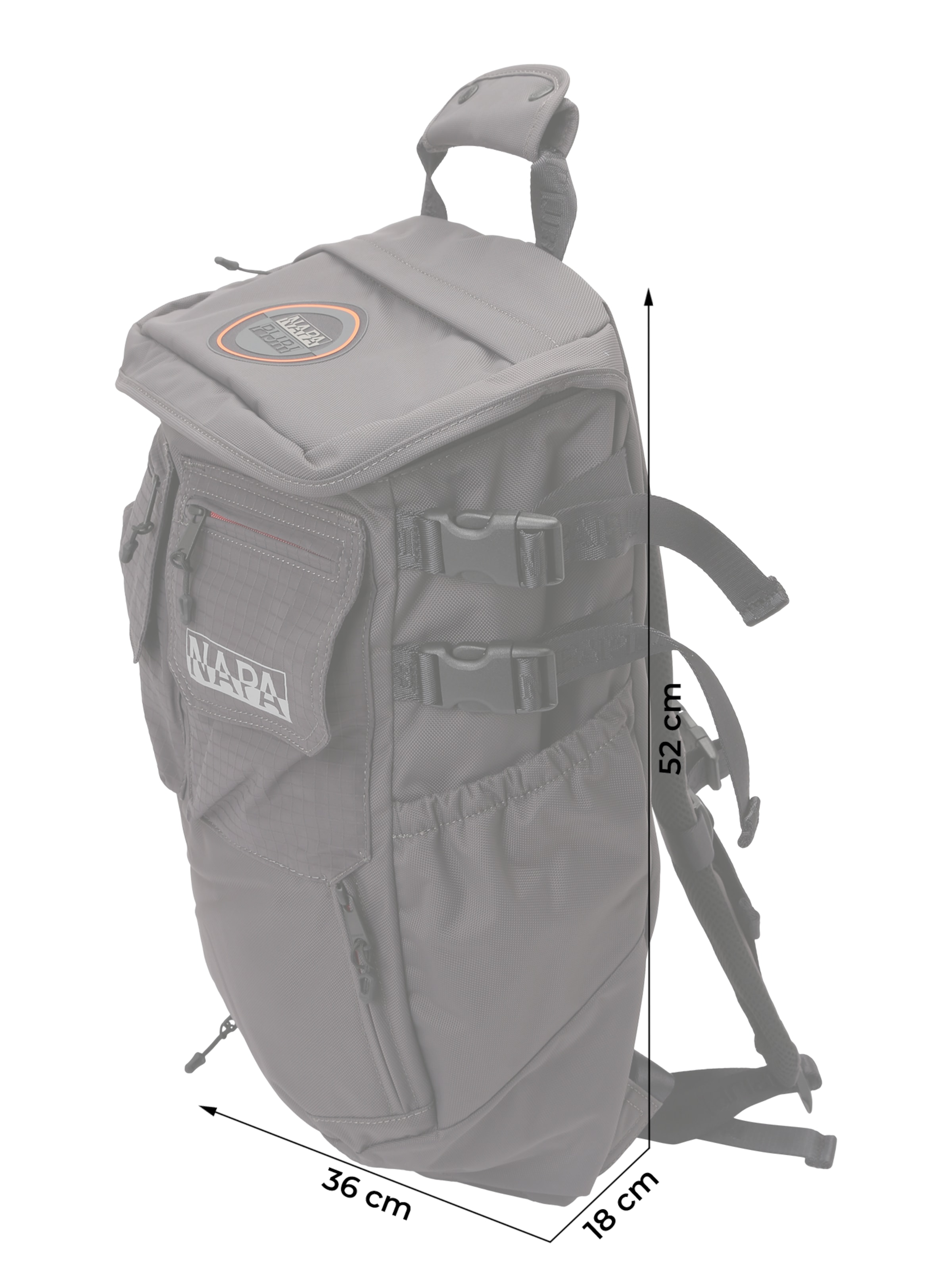 Rucsac 'H-TUSCO' NAPAPIJRI pe gri / gri închis, Vizualizare produs