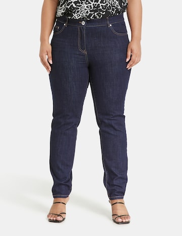 SAMOON Slim fit Jeans in Blue: front