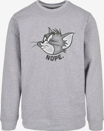ABSOLUTE CULT Sweatshirt 'Tom and Jerry - Nope' in Grey: front