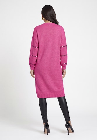 Manteau en tricot 'Festive' faina en rose