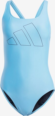 Maillot de bain sport 'Big Bars' ADIDAS PERFORMANCE en bleu : devant