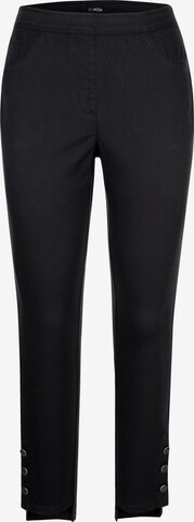 Coupe slim Pantalon MIAMODA en noir : devant