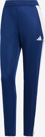 ADIDAS PERFORMANCE Slim fit Workout Pants 'Tiro 24' in Blue: front