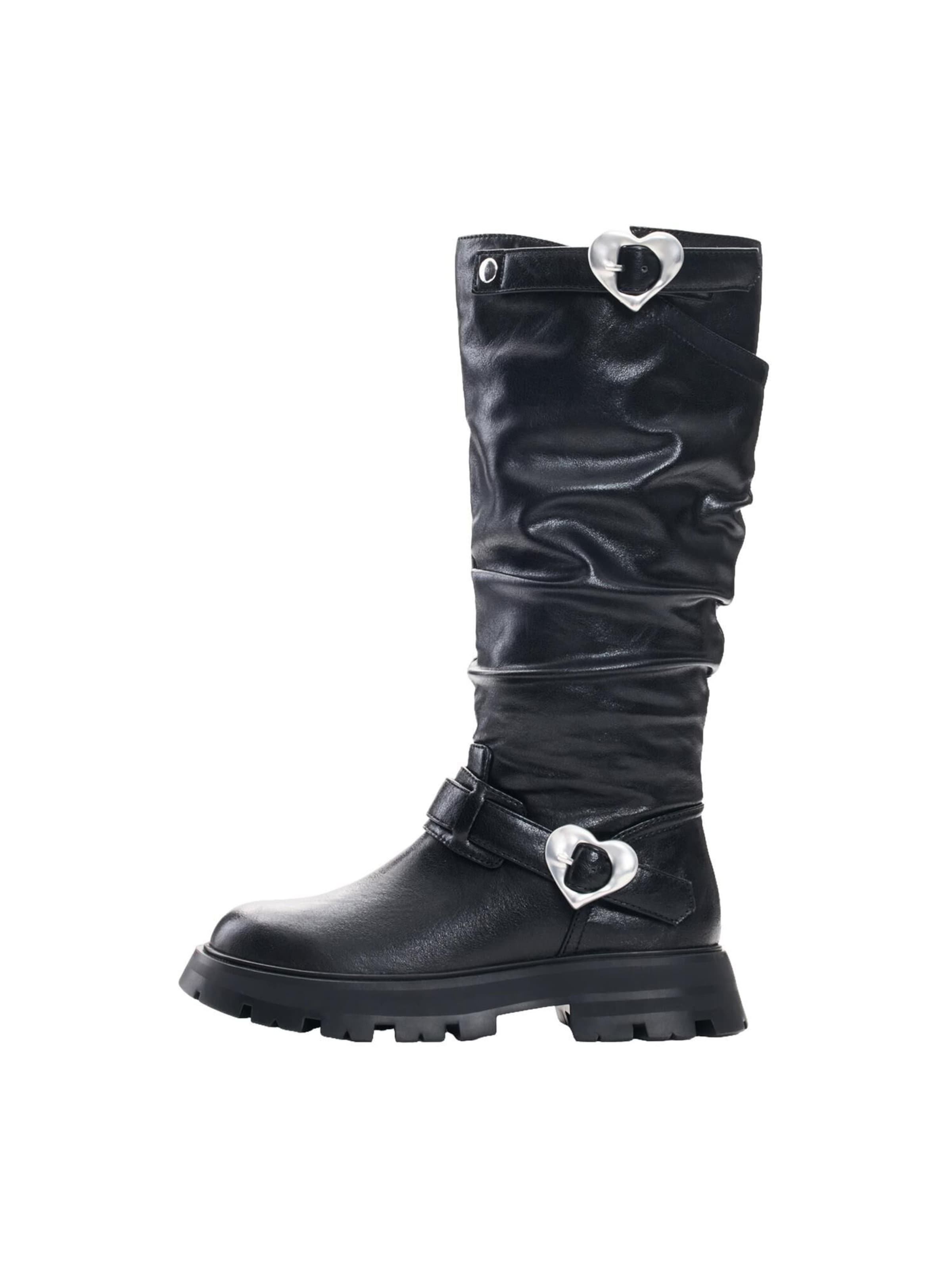 Bottes 'Maitrepierre' Desigual en noir : devant