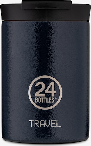 Borraccia 'Travel' di 24Bottles in blu: frontale