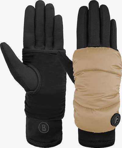 BOGNER Fingerhandschuhe in beige / schwarz, Produktansicht