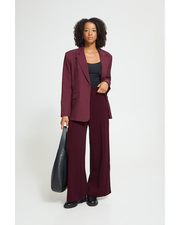 ICHI Wide leg Broek in Bruin