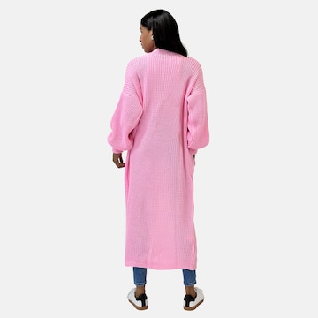 Elara Gebreide mantel in Roze