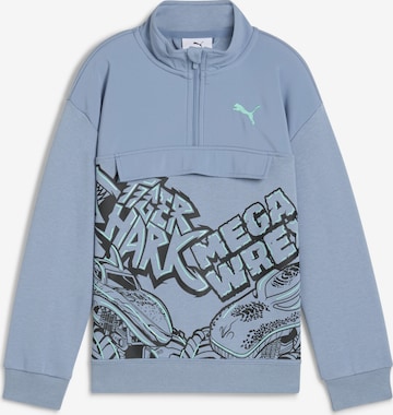 PUMA Sweatshirt 'PUMA x HOT WHEELS™ MONSTER TRUCKS' in Blauw: voorkant
