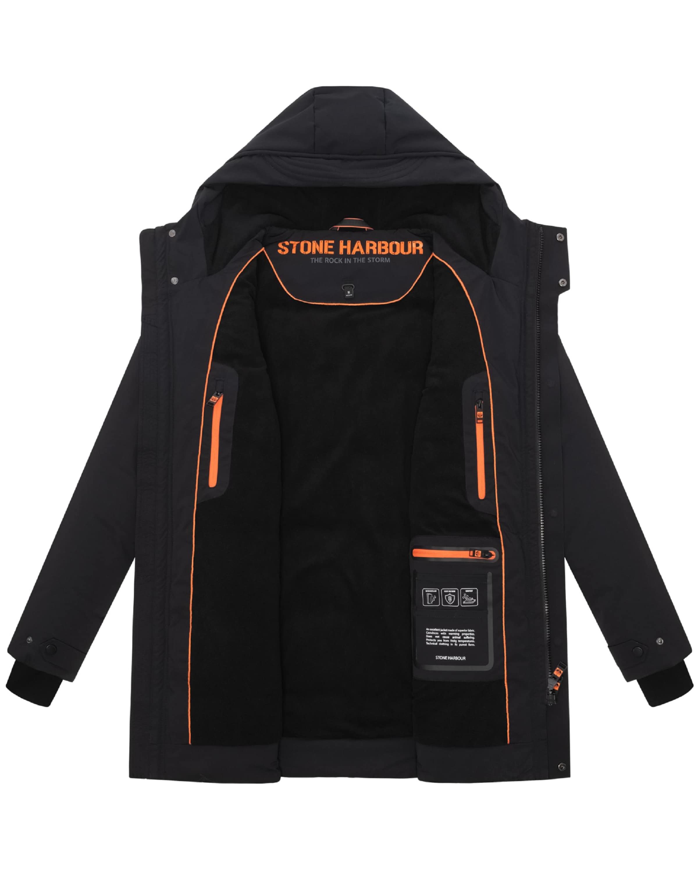 STONE HARBOUR Wintermantel in Schwarz