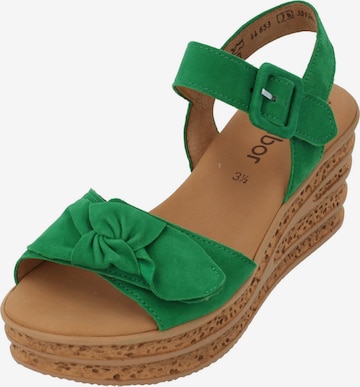 Sandales GABOR en vert : devant