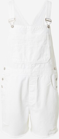 GAP Regular Tuinbroek jeans in Wit: voorkant