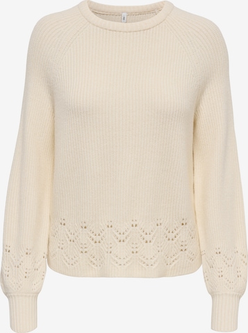 ONLY Sweter w kolorze beżowy: przód