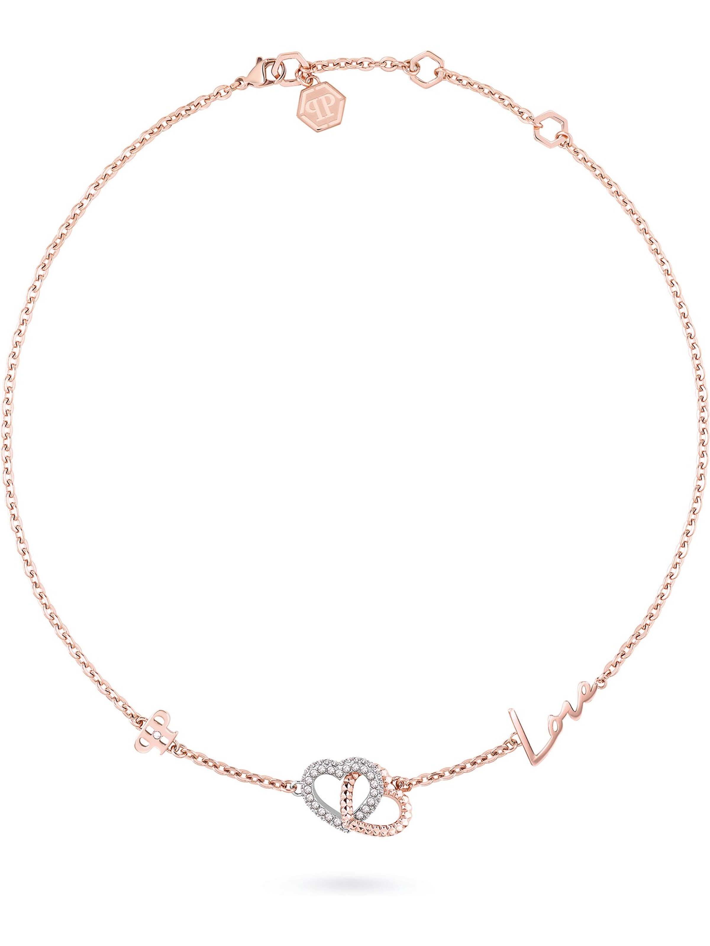 Chaîne Philipp Plein en rose : devant