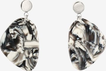 Fräulein Wunder Earrings 'Acetat Amy' in Grey: front