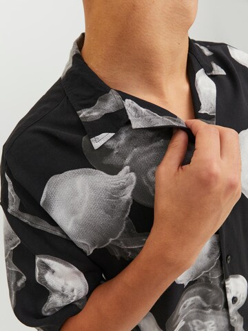 JACK & JONES Comfort fit Button Up Shirt 'Unnatural' in Black