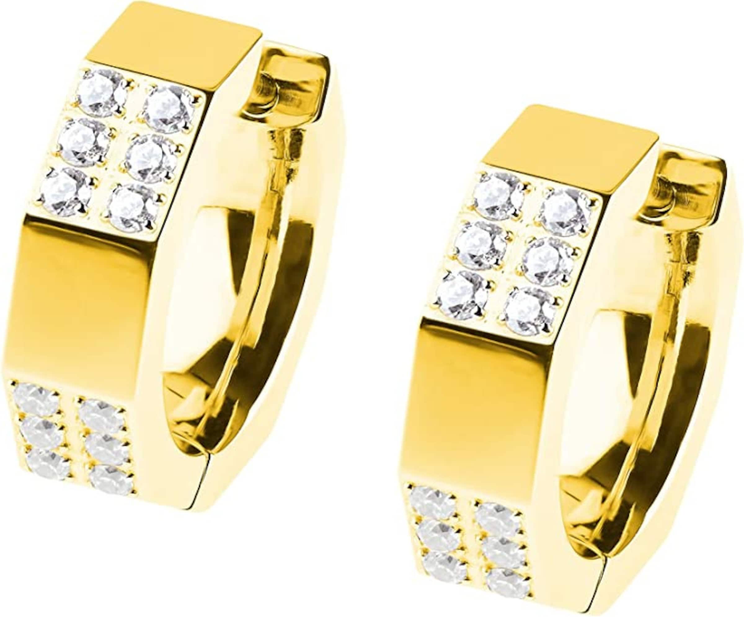 Ernstes Design Ohrringe in Gold: Vorderseite