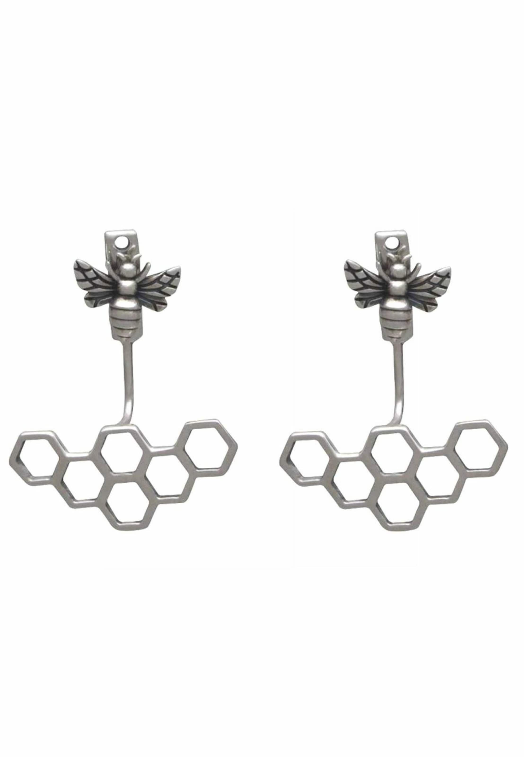 Gemshine Oorbellen in Zilver: voorkant