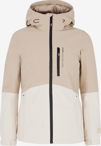 PROTEST Athletic Jacket 'PRTDISK' in Beige: front