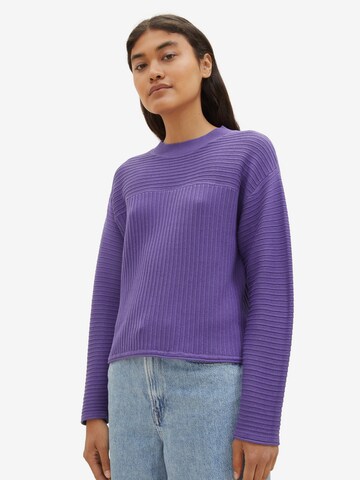 TOM TAILOR DENIM Sweater in Purple