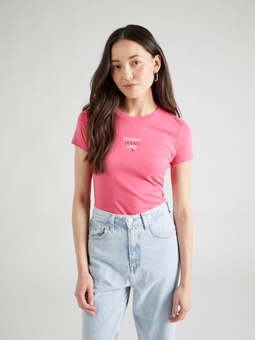 Tommy Jeans Μπλουζάκι 'ESSENTIAL' σε ροζ: μπροστά