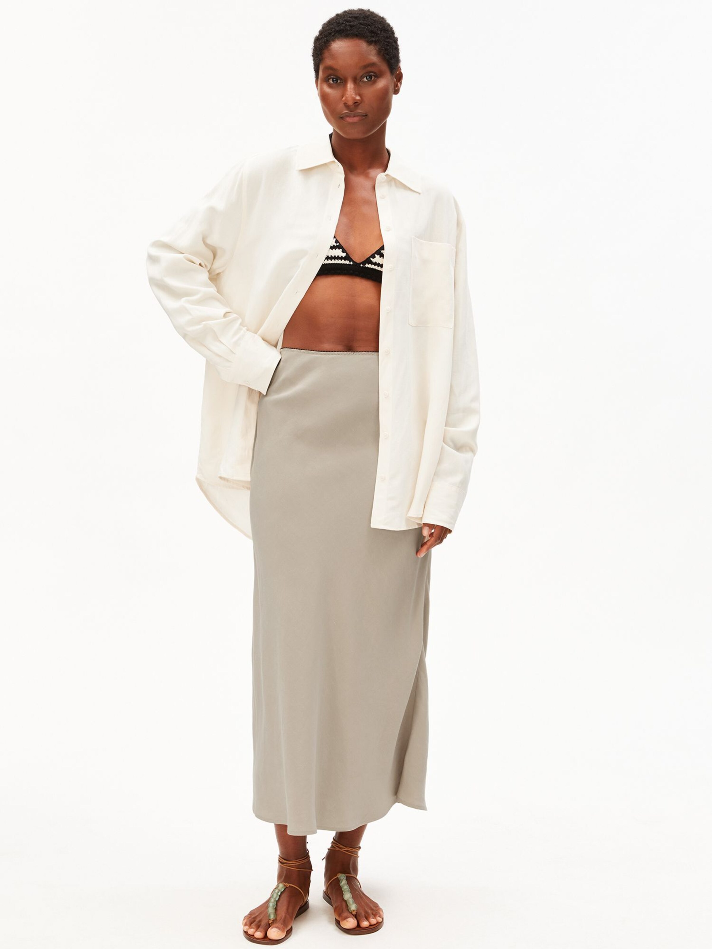 ARMEDANGELS Rock LENOVAA in Beige: Vorderseite