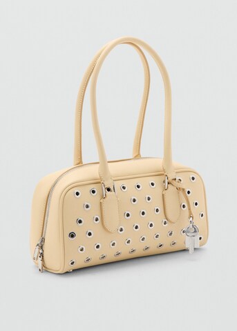 MANGO Shoulder Bag 'Hft Cadiz' in Beige
