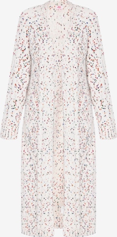 balts MYMO Adīta jaka: no priekšpuses