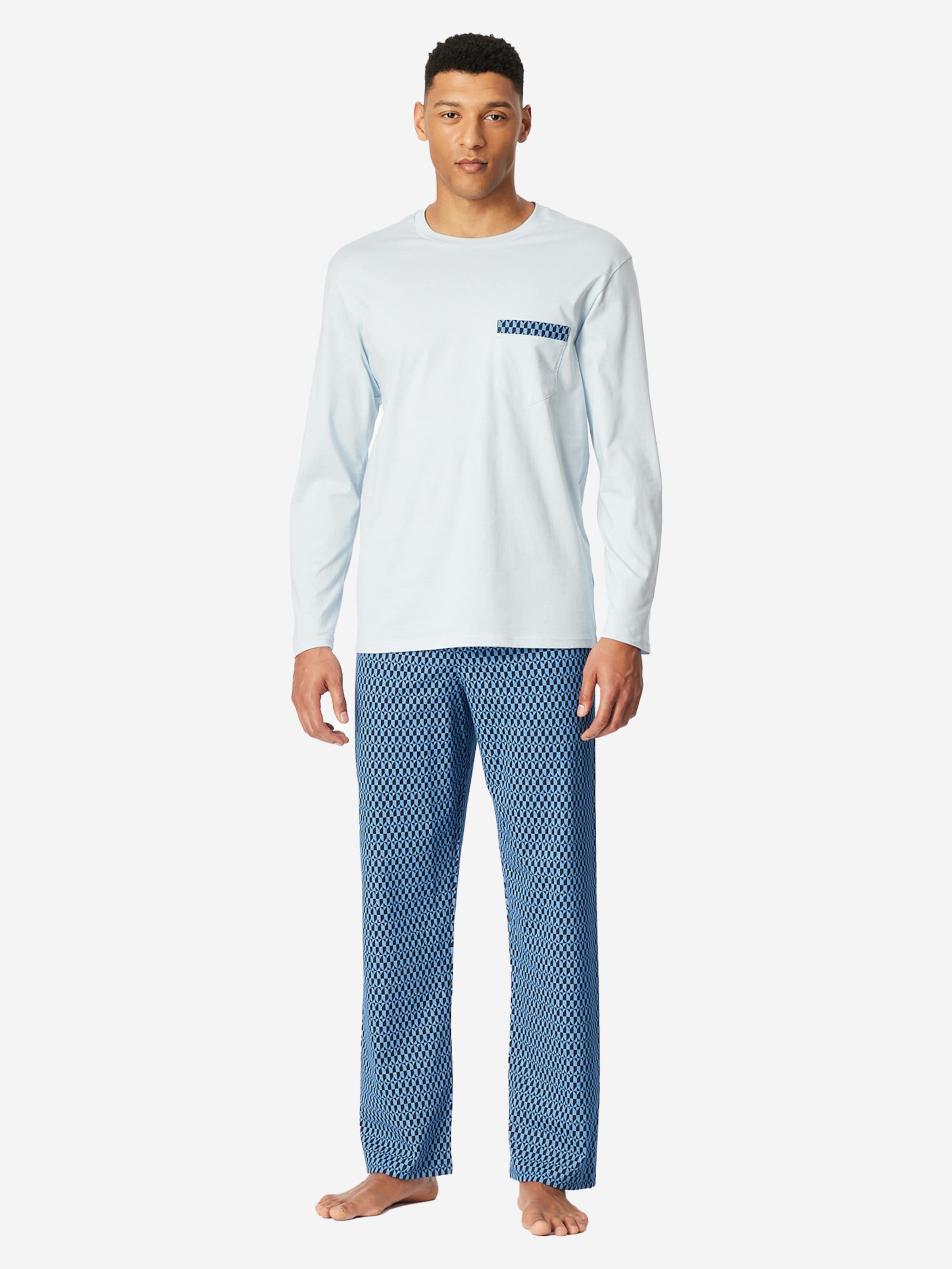 SCHIESSER Pyjama  'Comfort Nightwear'‌‌ in Blau: Vorderseite