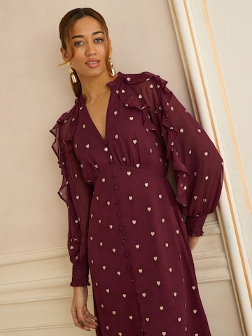 Abito camicia di love & roses in rosso