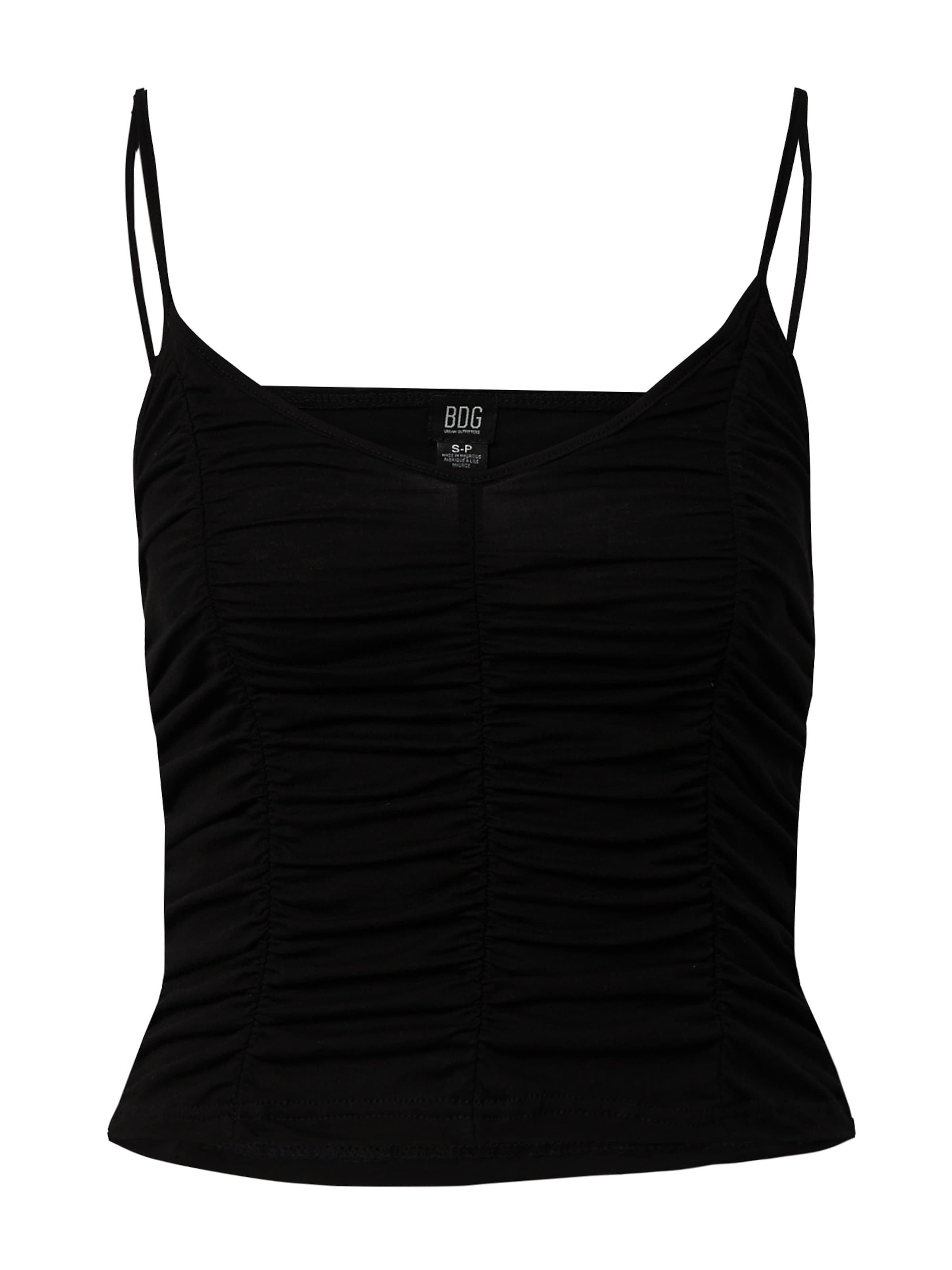 BDG Urban Outfitters Top | črna barva: sprednja stran