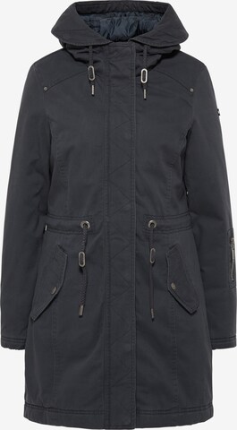 usha BLUE LABEL Winter Parka in Blue: front