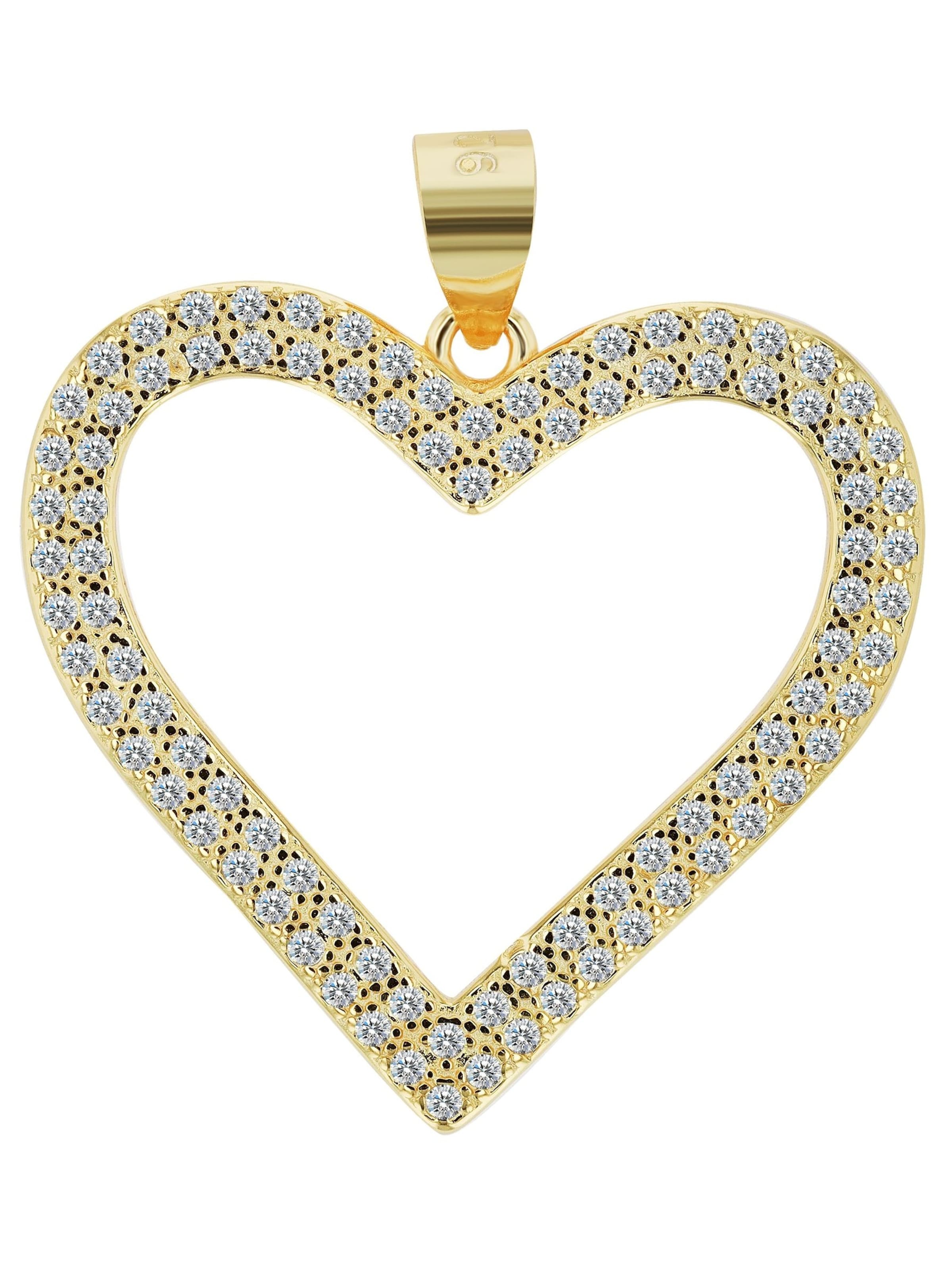 Akzent Pendant 'Yeona, 925 Sterlingsilber, langlebig' in Gold: front