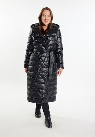 Usha Χειμερινό παλτό 'lurea' σε μαύρο: μπροστά
