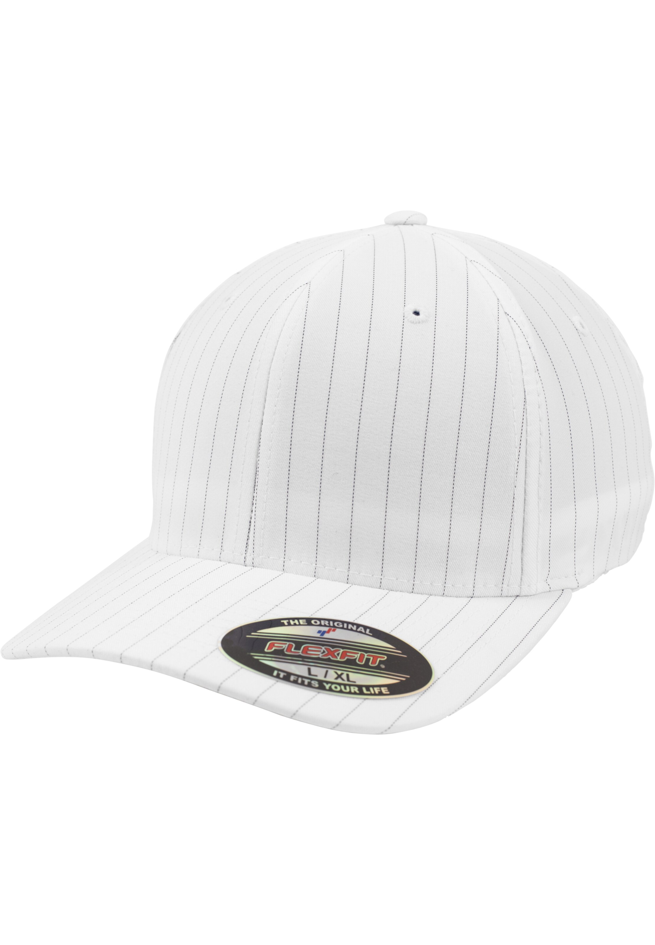Flexfit Cap 'Flexfit Pinstripe' in White: front