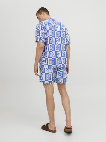 JACK & JONES Классический крой Рубашка 'JJLuke Ocean Resort' в Синий