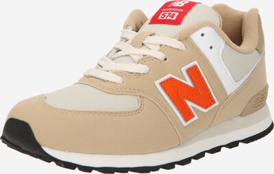 new balance Sneakers laag '574' in de kleur Donkerbeige / Oranje / Wit, Productweergave