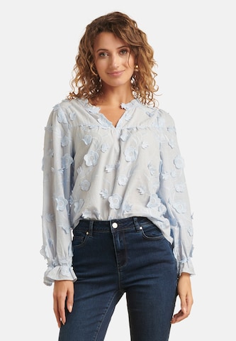 Smashed Lemon Bluse in Blau: Vorderseite