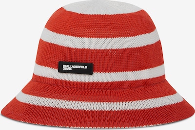Skrybėlaitė iš KARL LAGERFELD JEANS, spalva – raudona / balta, Prekių apžvalga