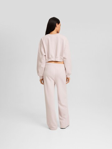 Bershka Wide leg Broek in Lila