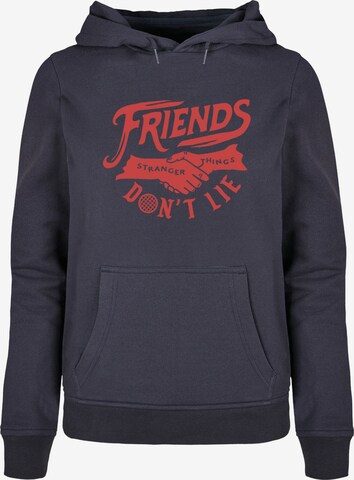 ABSOLUTE CULT Sweatshirt 'Stranger Things - Friends Dont Lie' in Blauw: voorkant