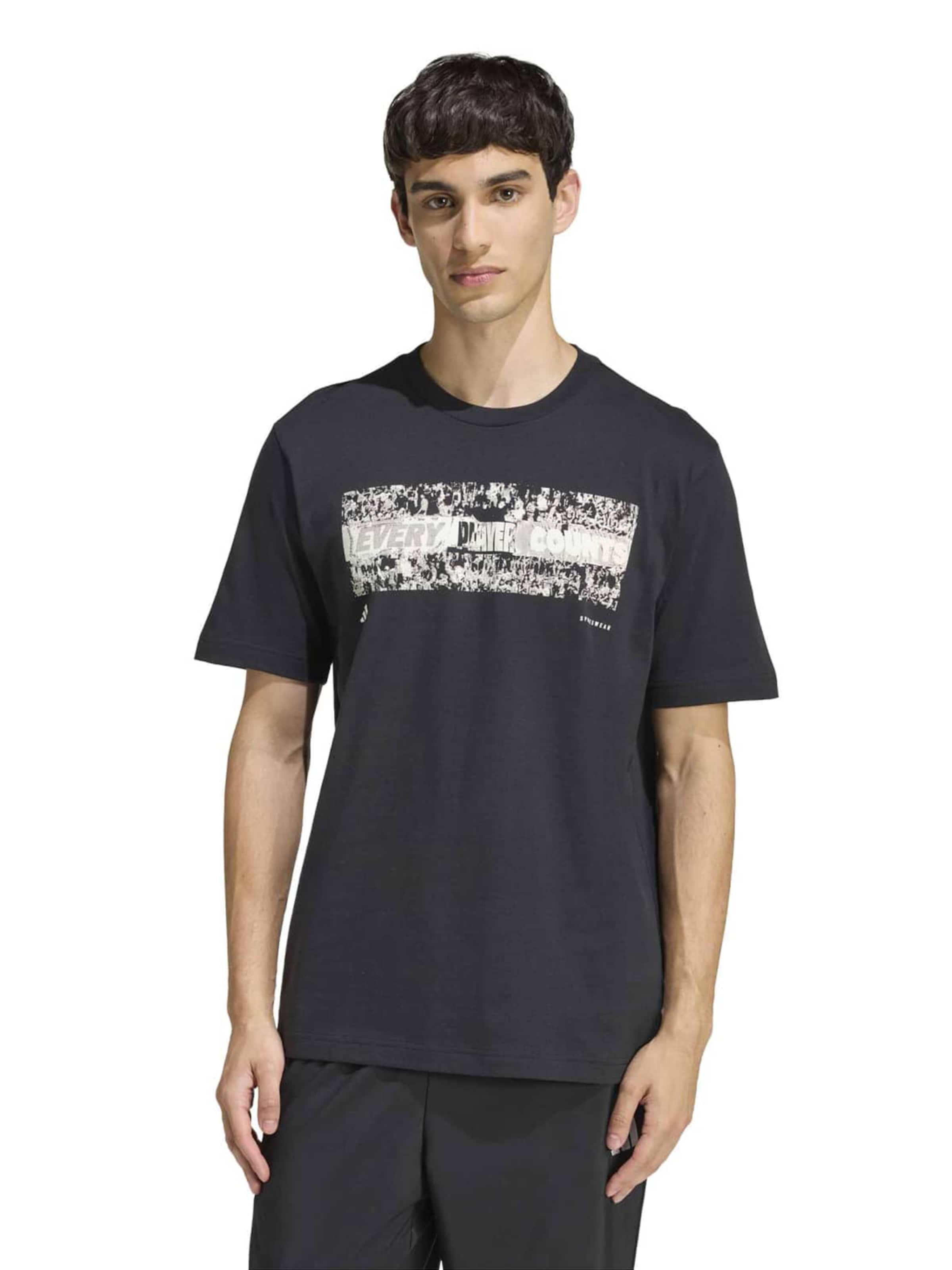 ADIDAS SPORTSWEAR Funktionsskjorte 'STAD FAN' i sort: forside