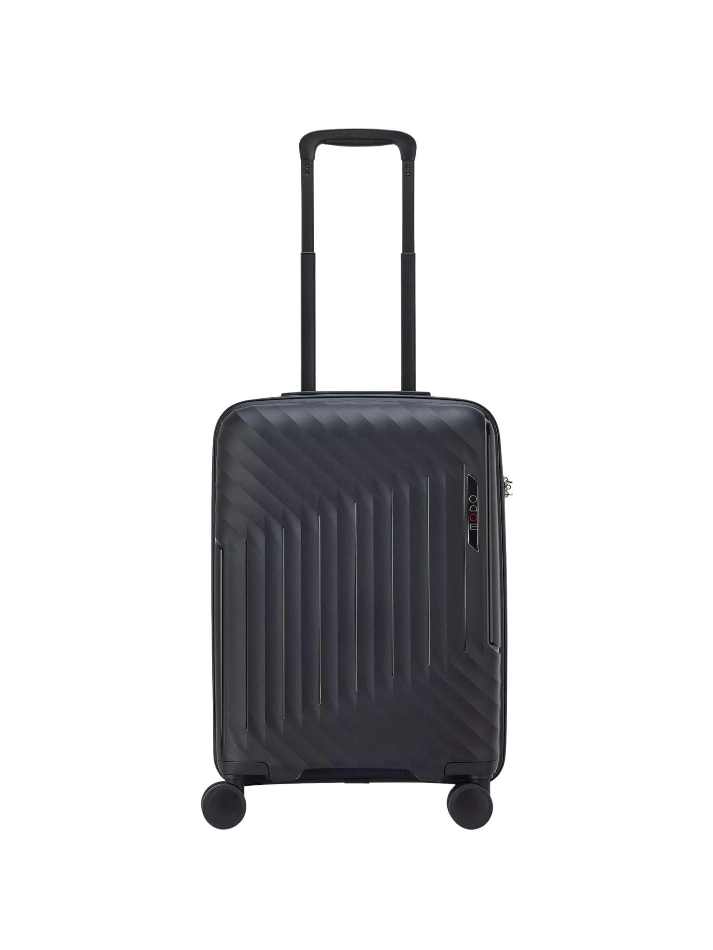 MODO by Roncato Wózek 'RONCATO TROLLEY CABINA 4R 55/20CM LUMEN Valigie e Trolley' w kolorze czarny: przód
