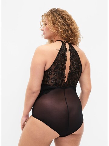 Devoted by Zizzi Lingerie body 'Capivu' in Zwart