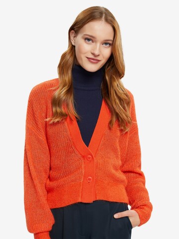 ESPRIT Gebreid vest in Oranje: voorkant