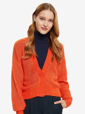 Cardigan ESPRIT en orange : devant