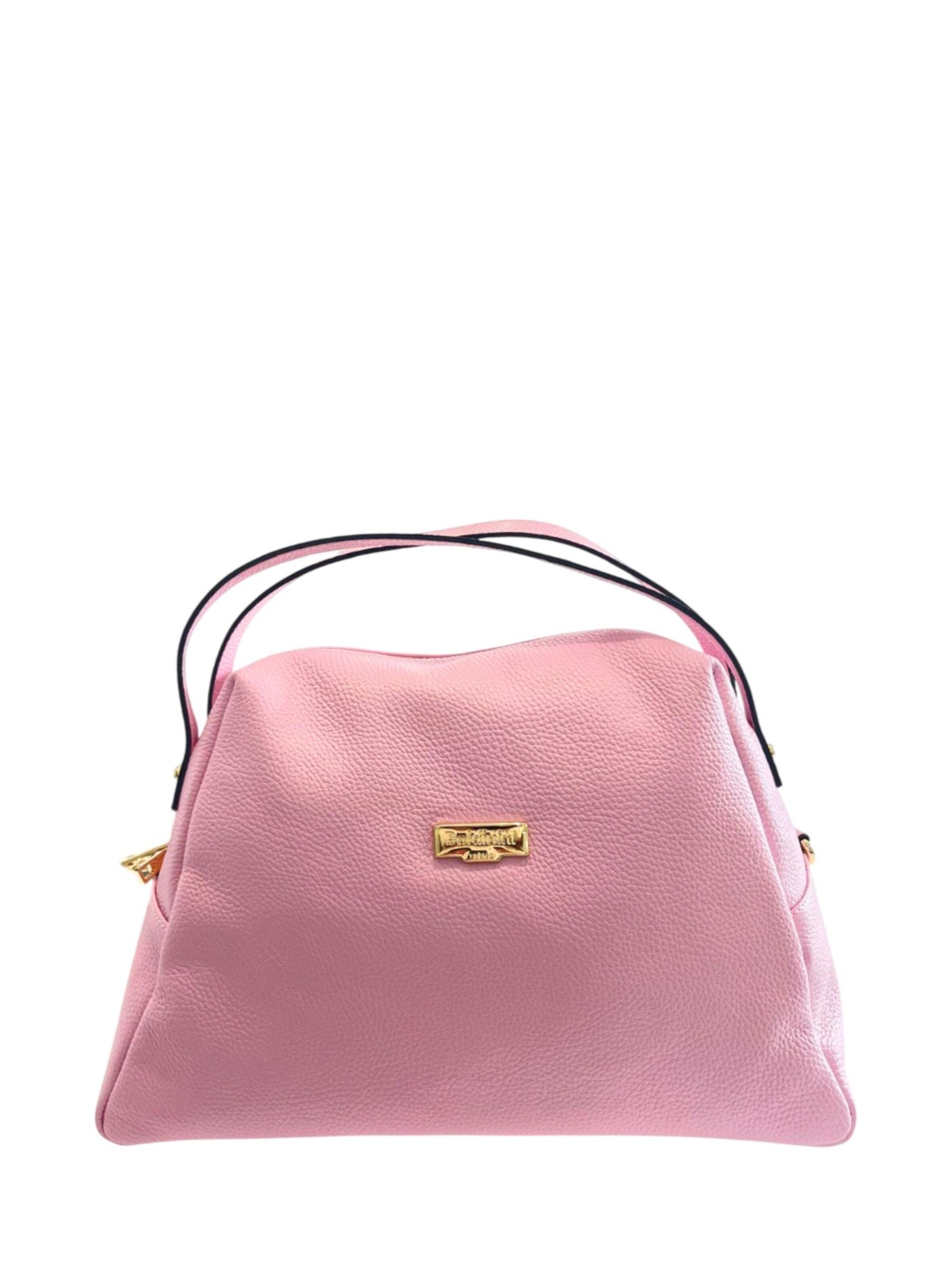 Borsa a mano 'Borsa a mano donna pelle 100% Baldinini Trend Lucca con tracolla' di Baldinini Trend in rosa: frontale