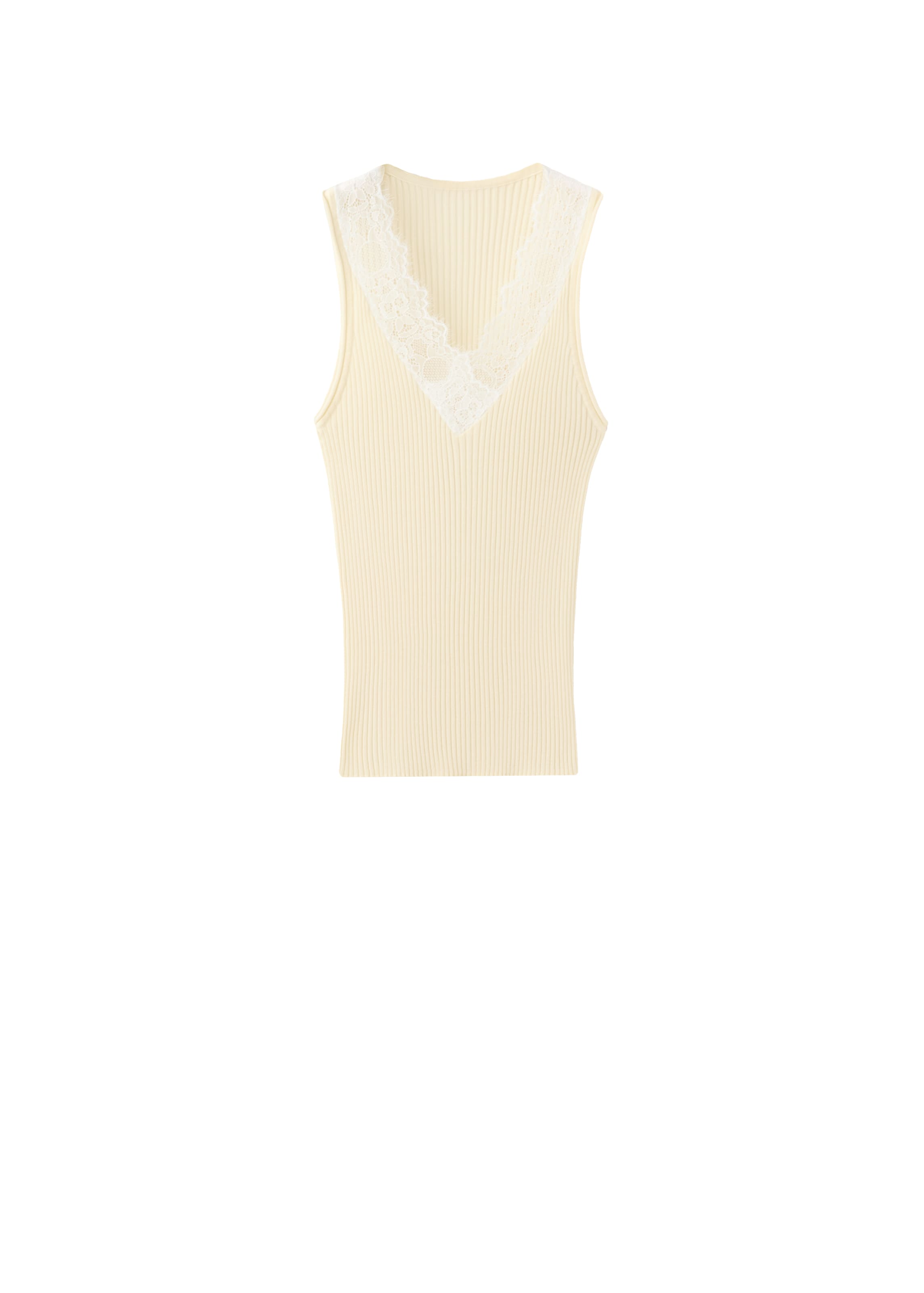 MANGO - Top de punto 'BIBI' en amarillo: frente