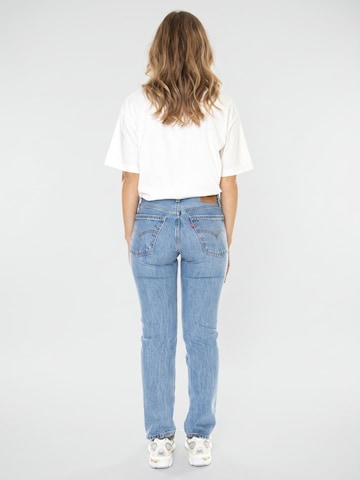 LEVI'S ® Luźne Jeansy 'Middy Straight Good Grades Med Indigo Worn In' w kolorze niebieski